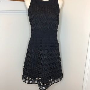 Ann Taylor Black Fit & Flare Dress Size 4